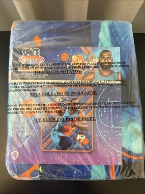 NBA Space Jam Basketball Throw Blanket in Blue  Warner Brothers